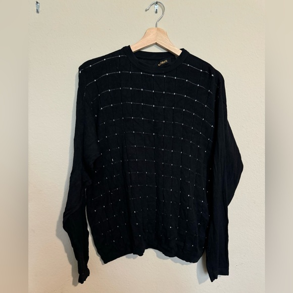Bachrach Other - Mens vintage Bachrach Medium black and white long sleeve shirt
